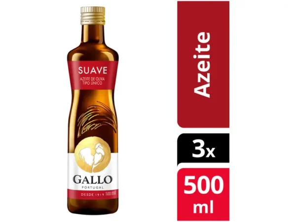 Kit Azeite de Oliva Gallo Tipo Único - 3 Unidades com 500ml Cada - Imagem 3