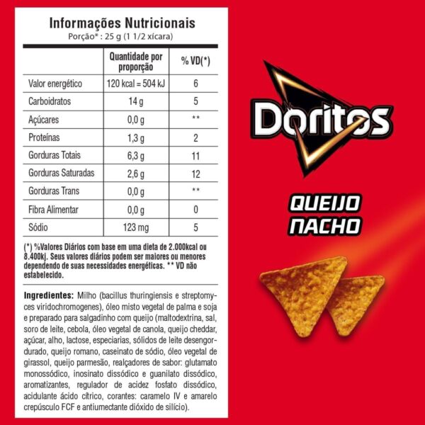 Salgadinho Queijo Nacho Doritos 210G - Imagem 3