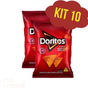 Doritos Queijo Nacho Elma Chips Pequeno Kit 10 Pacotes